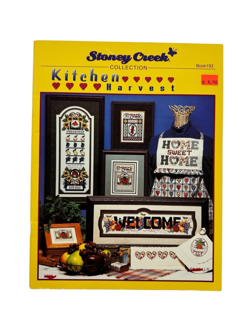 Vintage Kitchen Harvest Cross Stitch Pattern Book STONEY CREEK Americana Retro